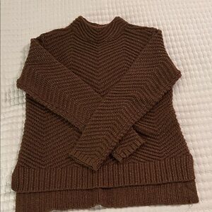 Talbots Brown Textured Women's Turtleneck Sweater